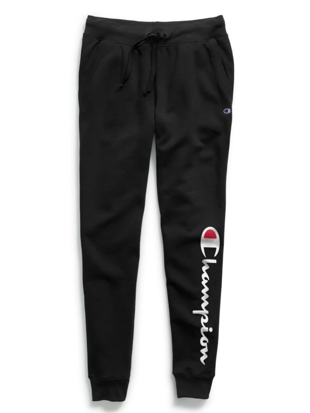 Size small women’s Champion Black Joggers with Side Logo